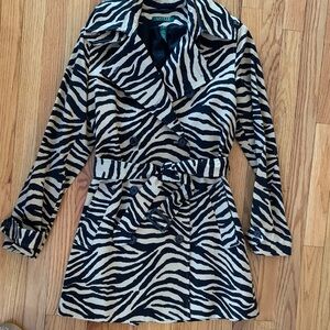 Ralph Lauren Black and White Zebra Coat